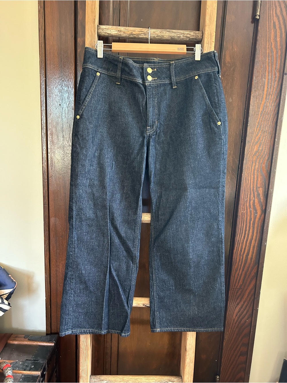 J. Crew Women’s Dark Indigo Wide-Leg Trousers, perfect condition, 30p